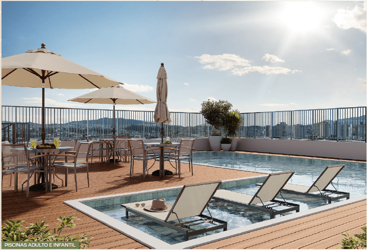 Piscina do condomínio View Residence Pedra Branca Palhoça