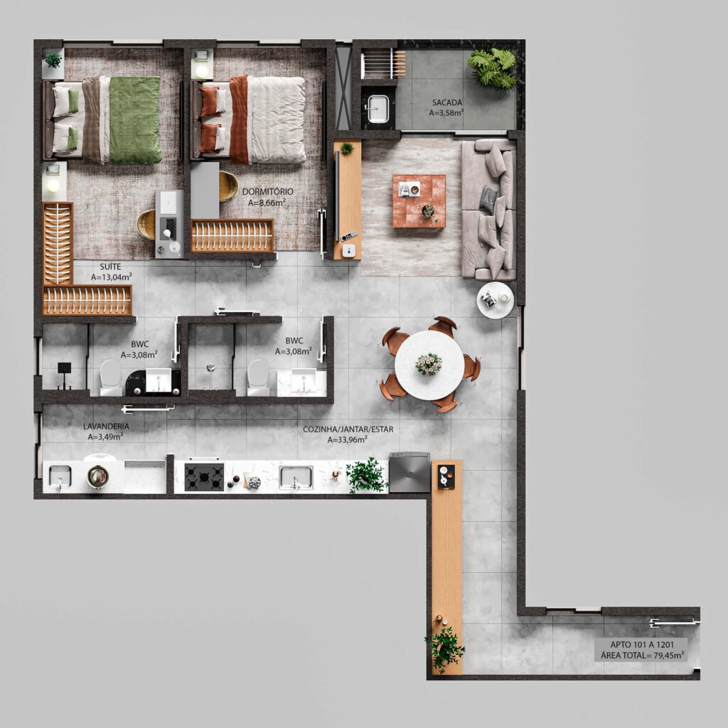 Canaã Residence - Apartamento tipo Final 01