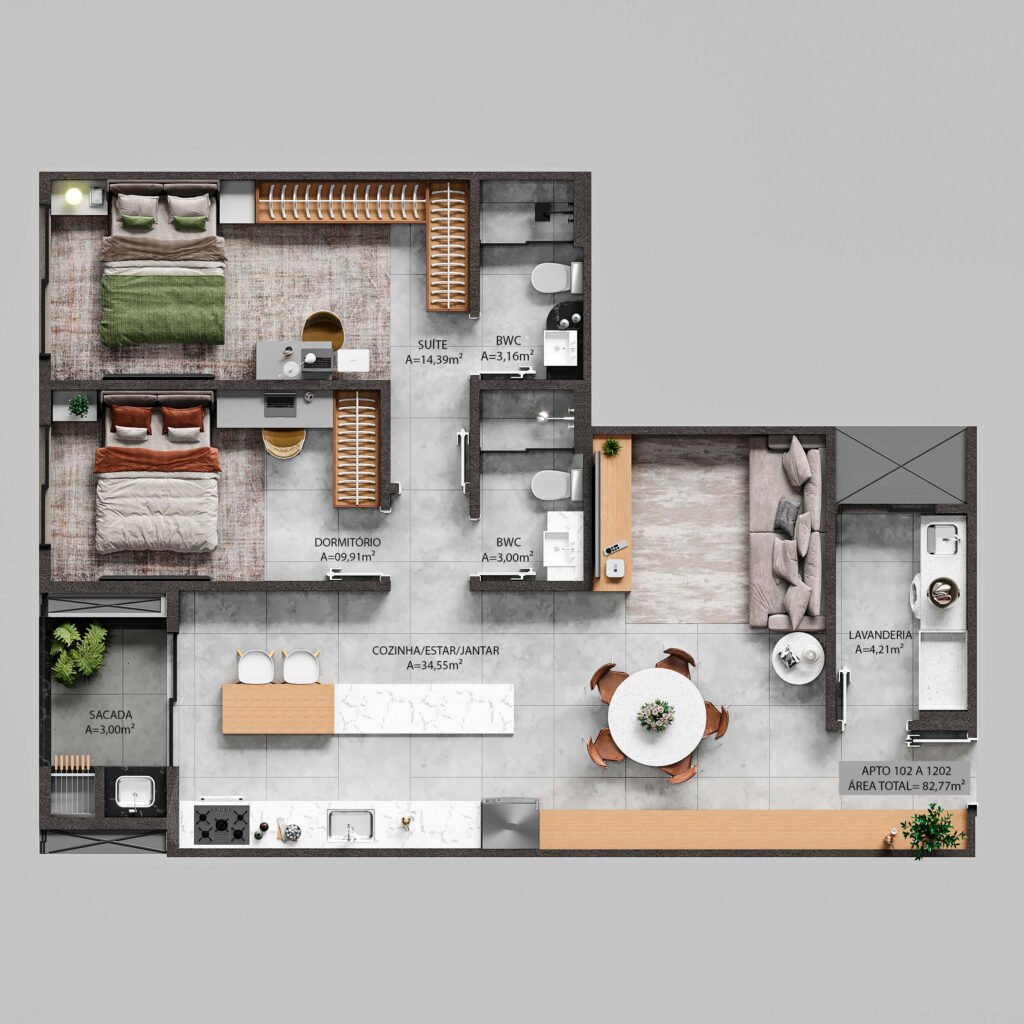 Canaã Residence - Apartamento tipo Final 02