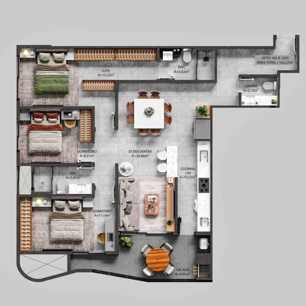 Canaã Residence - Apartamento tipo Final 3