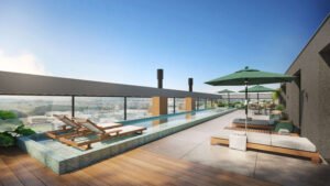 Vista do rooftop do Porto de Capri Pedra Branca Palhoça