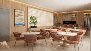 Salão de festas do condomínio Porto de Capri Pedra Branca Palhoça