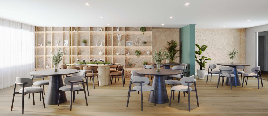 Salão de festas do Self Residence Pedra Branca