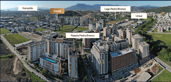 Localização do Canaã Residence na Pedra Branca