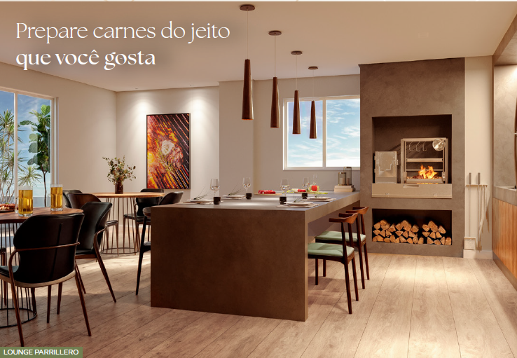 Lounge parrillero do condomínio View Residence em Palhoça
