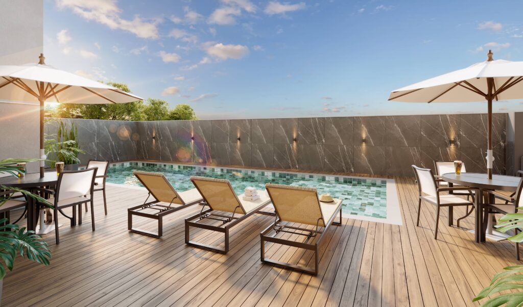 Piscina do Self Residence Pedra Branca em Palhoça